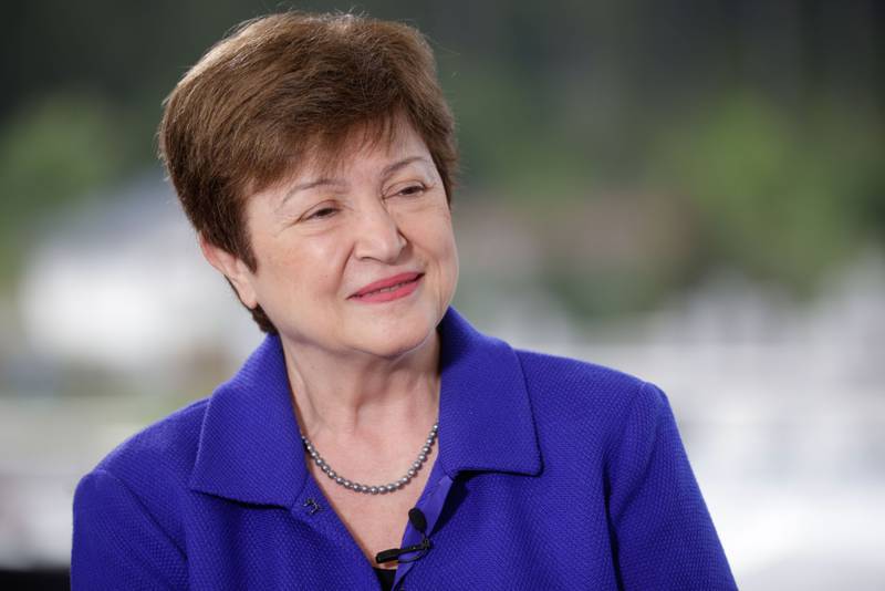 Kristalina Georgieva, chairwoman and managing director of the International Monetary Fund, is interviewed by Bloomberg Television. Bloomberg