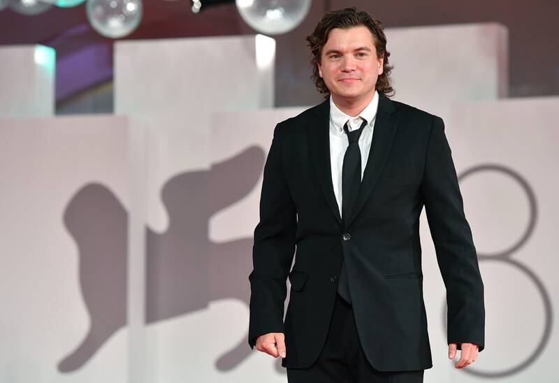US actor Emile Hirsch arrives for the premiere of 'Halloween Kills'. EPA