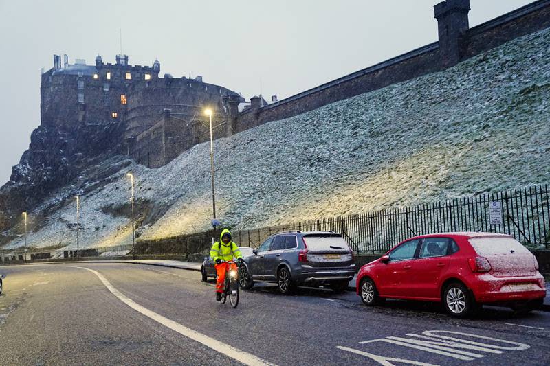 Frosty conditions in Scotland's capital Edinburgh. PA