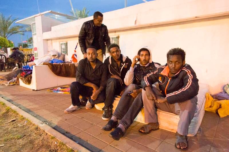 Asylum seekers from Eritrea and Sudan live without rights in Lewinski Park, Tel Aviv  Photo: Getty