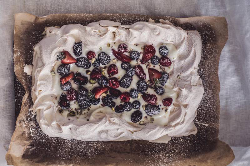 Elderflower and lemon syllabub meringue. Courtesy Scott Price 
