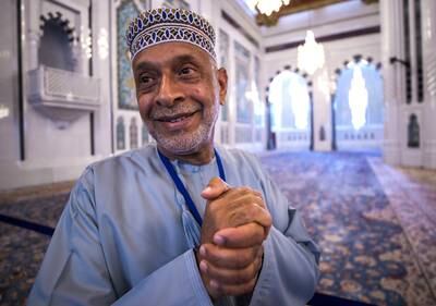Khalifa Nasser Al Maskery, 70, has been a volunteer tour guide at the mosque for more than eight years.
