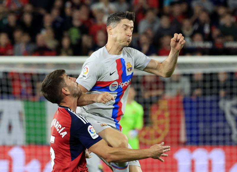 Robert Lewandowski – 4. Combined with Dembele to get a shot off on 25, then received a second yellow card after 30 minutes with a nasty challenge on David Garcia. Deservedly sent off for only the second time in his career. The same referee has a history of sending off prominent Barcelona players. Reuters