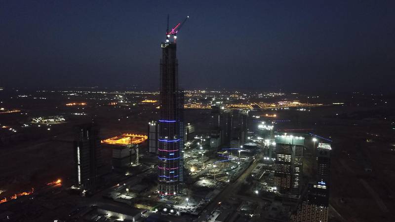 The Capital Business District (CBD) being built in Cairo’s New Administrative Capital. The 20 skyscrapers in the district include the 385-metre Iconic Tower, which will be the tallest building in Africa. Photo: Dar Al Hendasah