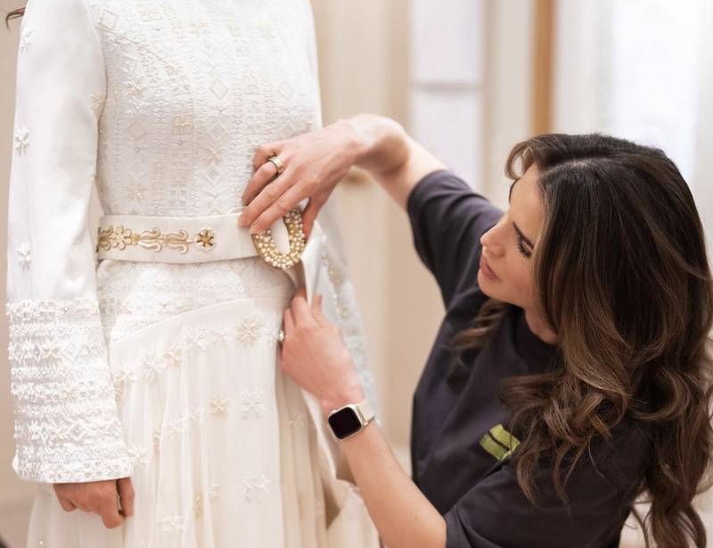 Queen Rania has shared a photo of Princess Iman ahead of her wedding henna party