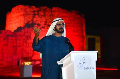 Sheikh Mohammed bin Rashid, Vice President and Prime Minister and Ruler of Dubai, attends a reception on the occasion of the Dubai World Cup. Wam