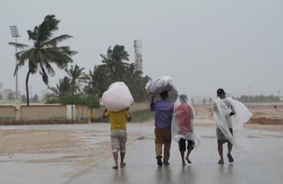The cyclone is expected to make landfall early Saturday. Kamran Jebreili / AP Photo