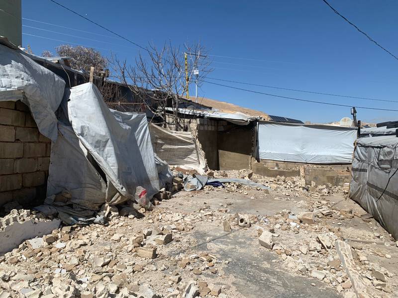 Heavy winds have wreaked havoc in the refugee camps. Jamie Prentis / The National