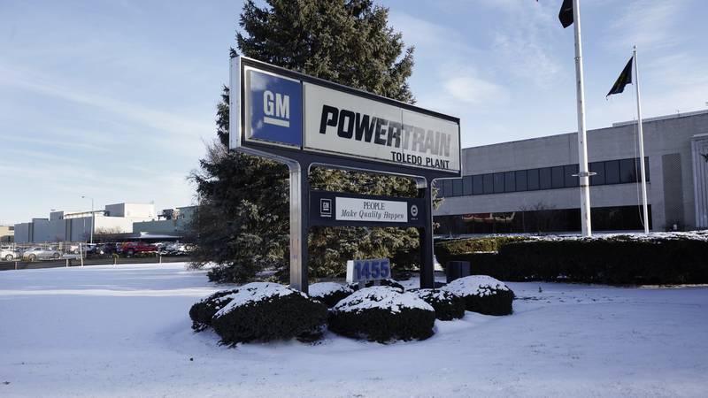 The General Motors transmission factory in Toledo, Ohio. The company has pledged to unseat Tesla as the top seller of electric vehicles by the middle of this decade. AP