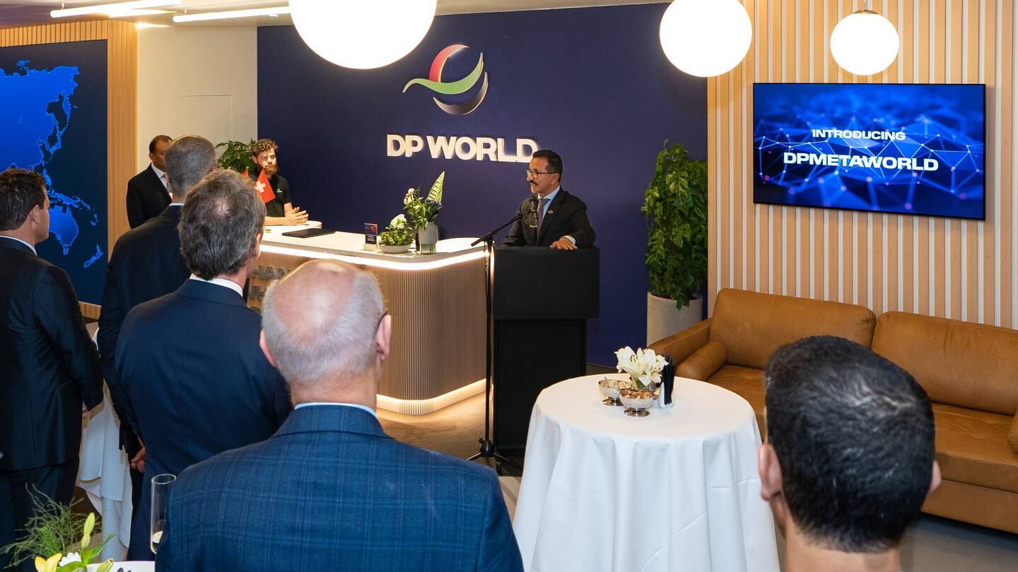 Sultan bin Sulayem announced the metaverse initiative as part of the World Economic Forum’s annual meeting in Davos, Switzerland. Photo: Dubai Government Media Office