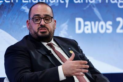 Faisal Alibrahim, Saudi Arabia's Minister of Economy and Planning, speaks during a panel session at the World Economic Forum. Bloomberg