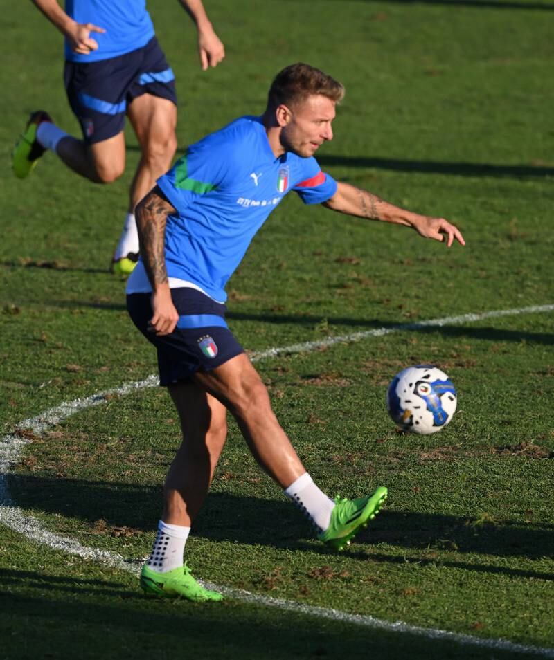 Ciro Immobile trains on Tuesday. Getty