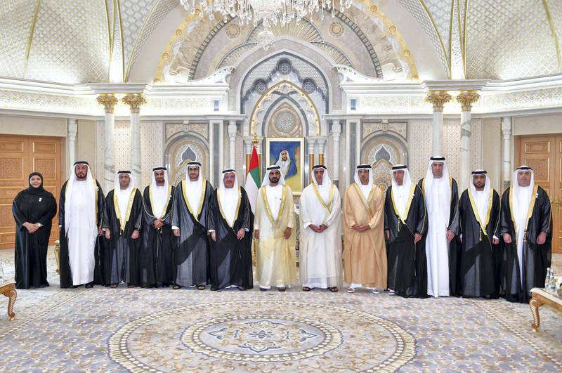 In front of Mohammed bin Rashid .. A number of new ambassadors of the State are sworn in. WAM