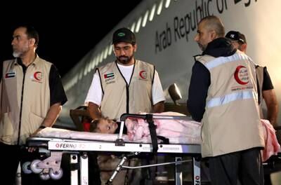 Patients were evacuated late on Friday when the Rafah border opened during a humanitarian pause after more than six weeks of continuous Israeli bombardment on Gaza.