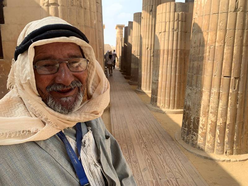 The guard at the historical Saqqara site south of Cairo, the Egyptian capital. Hamza Hendawi / The National