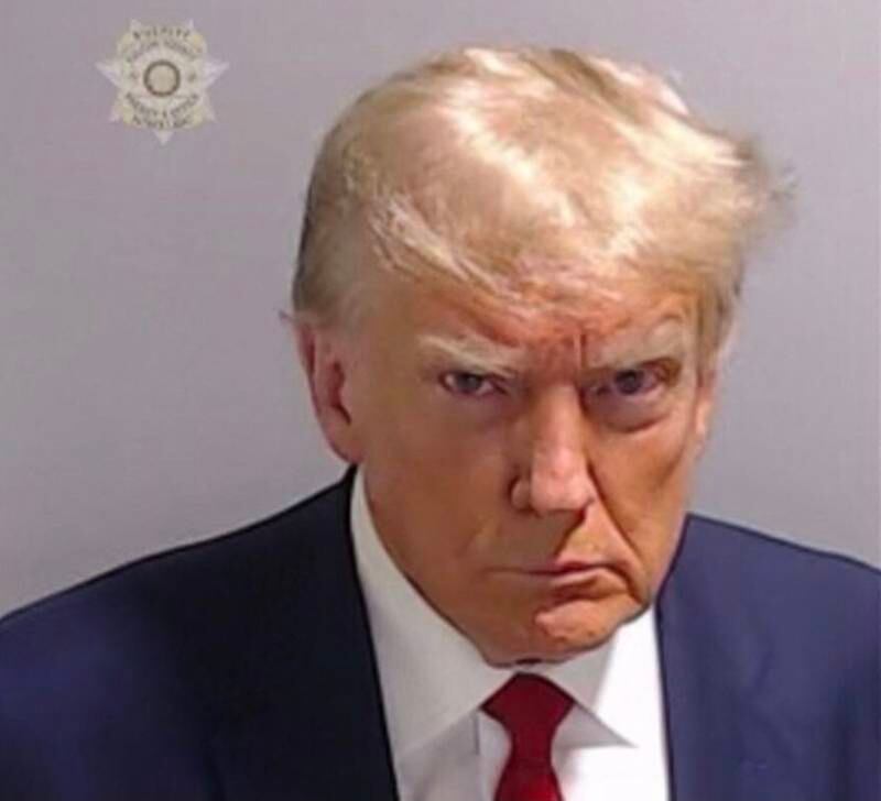 This image released by the Fulton County Sheriff's Office on August 24 shows the booking photo of former US President Donald Trump. AFP