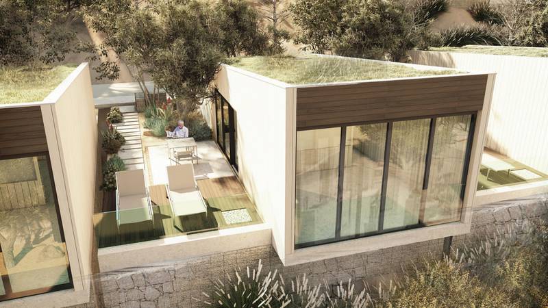 The Lux* Al Jabal Resort will have cube-shaped rooms made from responsibly sourced wood imported from Finland.