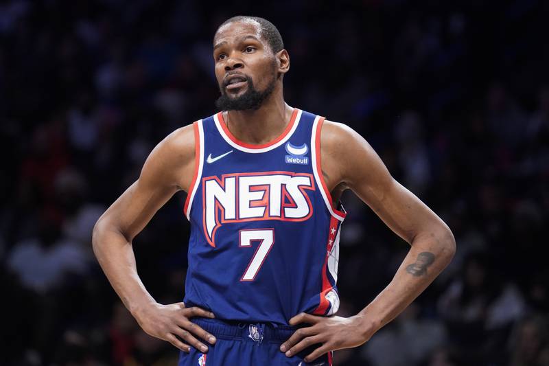 Kevin Durant has spent three years with the Brooklyn Nets and averaged 29.9 points in 55 games last season. AP