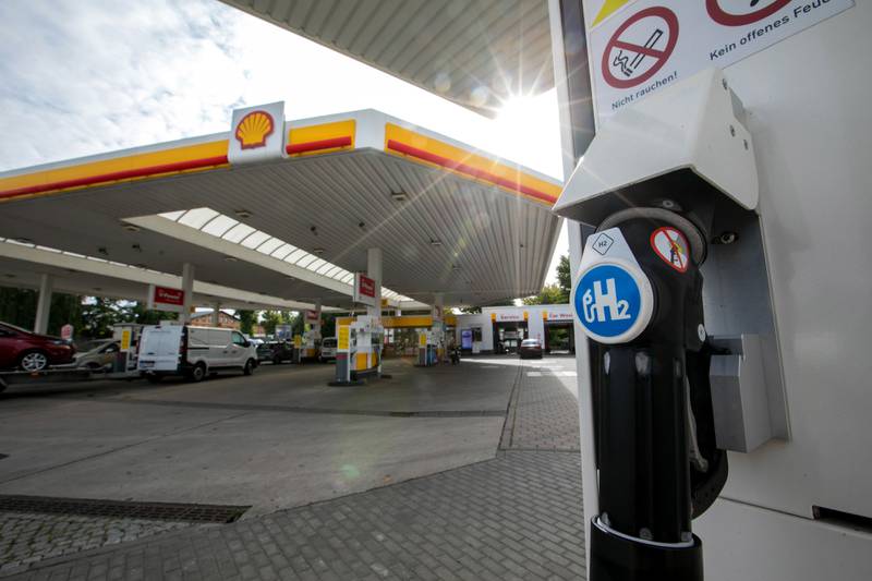 A hydrogen refuelling point at a Royal Dutch Shell gas station in Berlin, Germany. Bloomberg