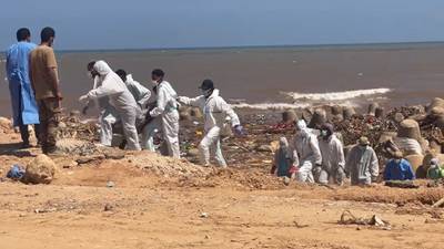Bodies are being washed back into shore in Derna after last week's storm and flooding. The National