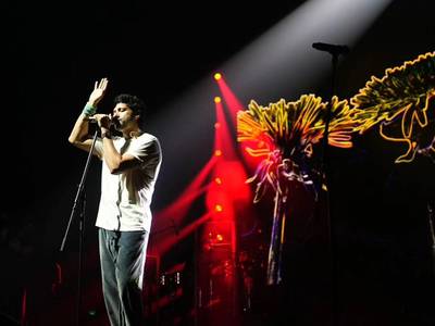 Farhan Akhtar performs at the Coca-Cola Arena in Dubai, playing songs from his films. Photo: Blu Blood Middle East