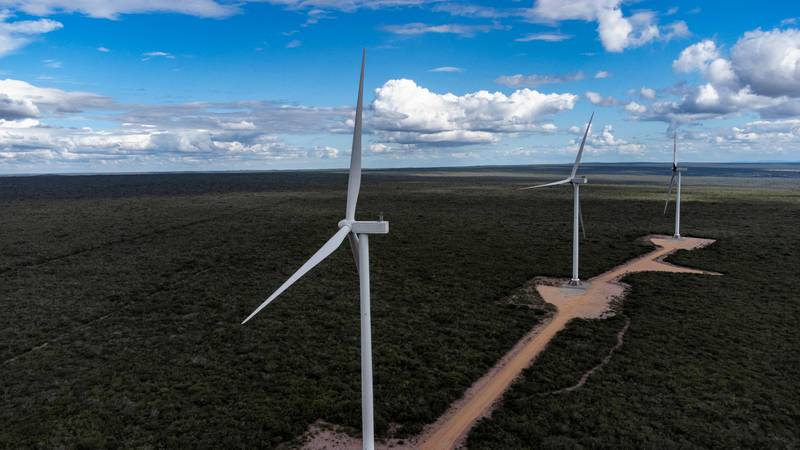 The Canudos Wind Energy Complex in Canudos, Bahia state, Brazil. AFP