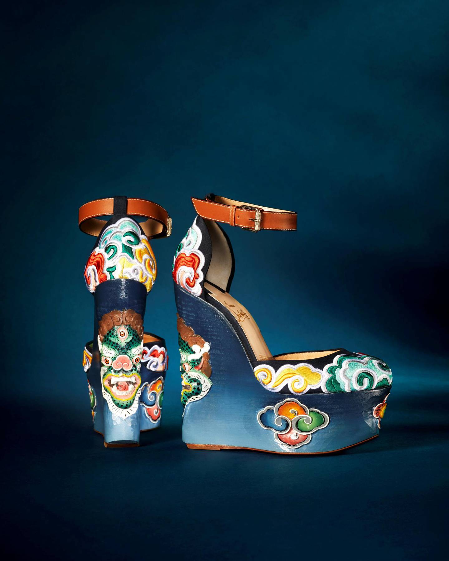 A pair of shoes from the LouBhutan collection. Courtesy Christian Louboutin