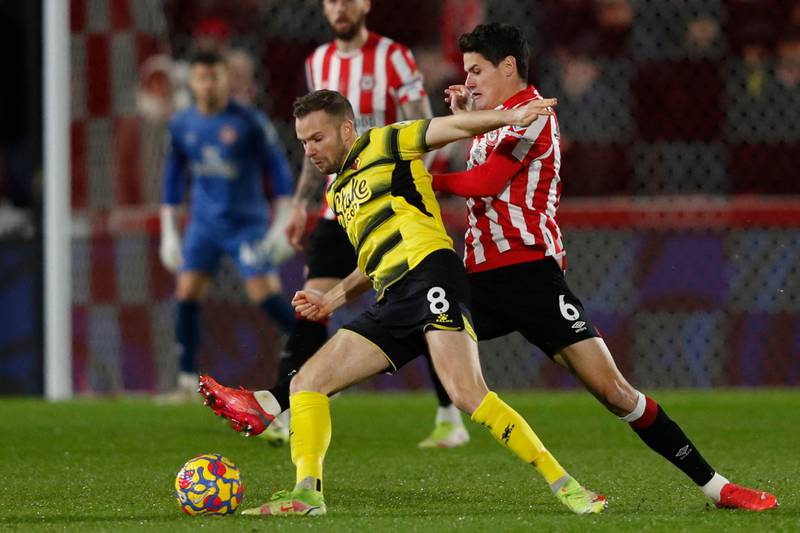 Tom Cleverley – 6, Started well for the Hornets and delivered a delightful corner in for Dennis to head in and was missed when taken off in the middle of the park. AFP