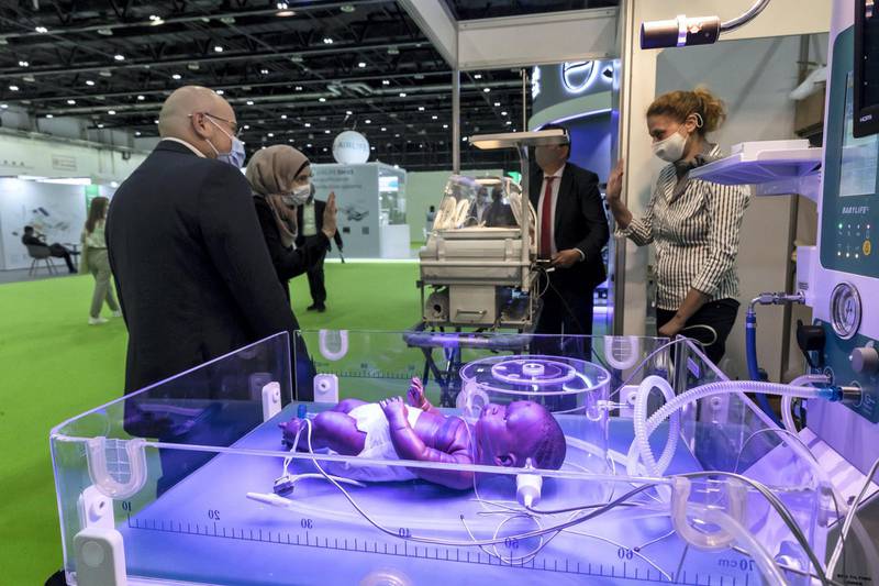 The opening day of Arab Health 2021 at the Dubai World Trade Center on June 21st, 2021. Antonie Robertson / The National.Reporter: Nic Webster for National