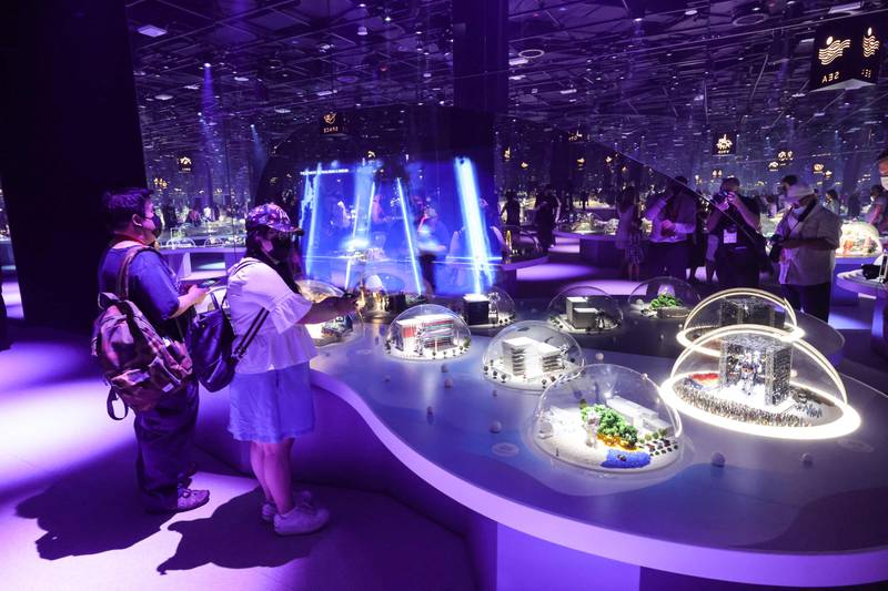 The Japan pavilion with its dramatic animation and imaginative creations was one of the most popular at the Expo 2020 Dubai site. AFP