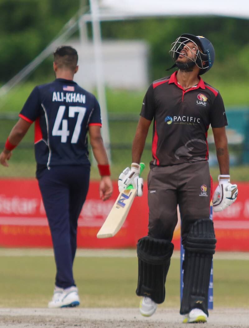 Chirag Suri's innings of 64 in the win over United States was his second half century of the Cricket World Cup League 2 series in Texas. Courtesy USA Cricket. Photo: USA Cricket