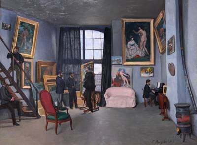 'Bazille Studio' (1870), oil on canvas by Frederic Bazille and Edouard Manet. Victor Besa / The National