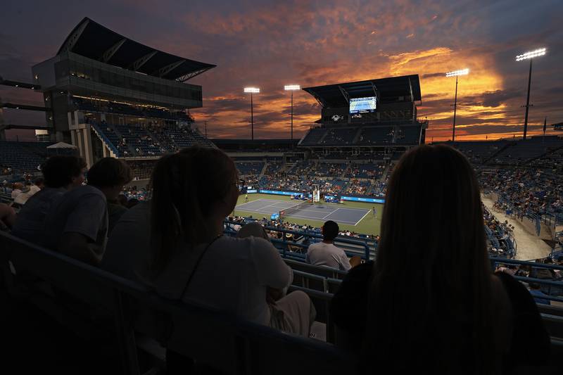 Fans look on during the match between between Italy's Matteo Berrettini and Albert Ramos-Vinolas of Spain at the Western & Southern Open at Lindner Family Tennis Center on Tuesday, August 17. AFP