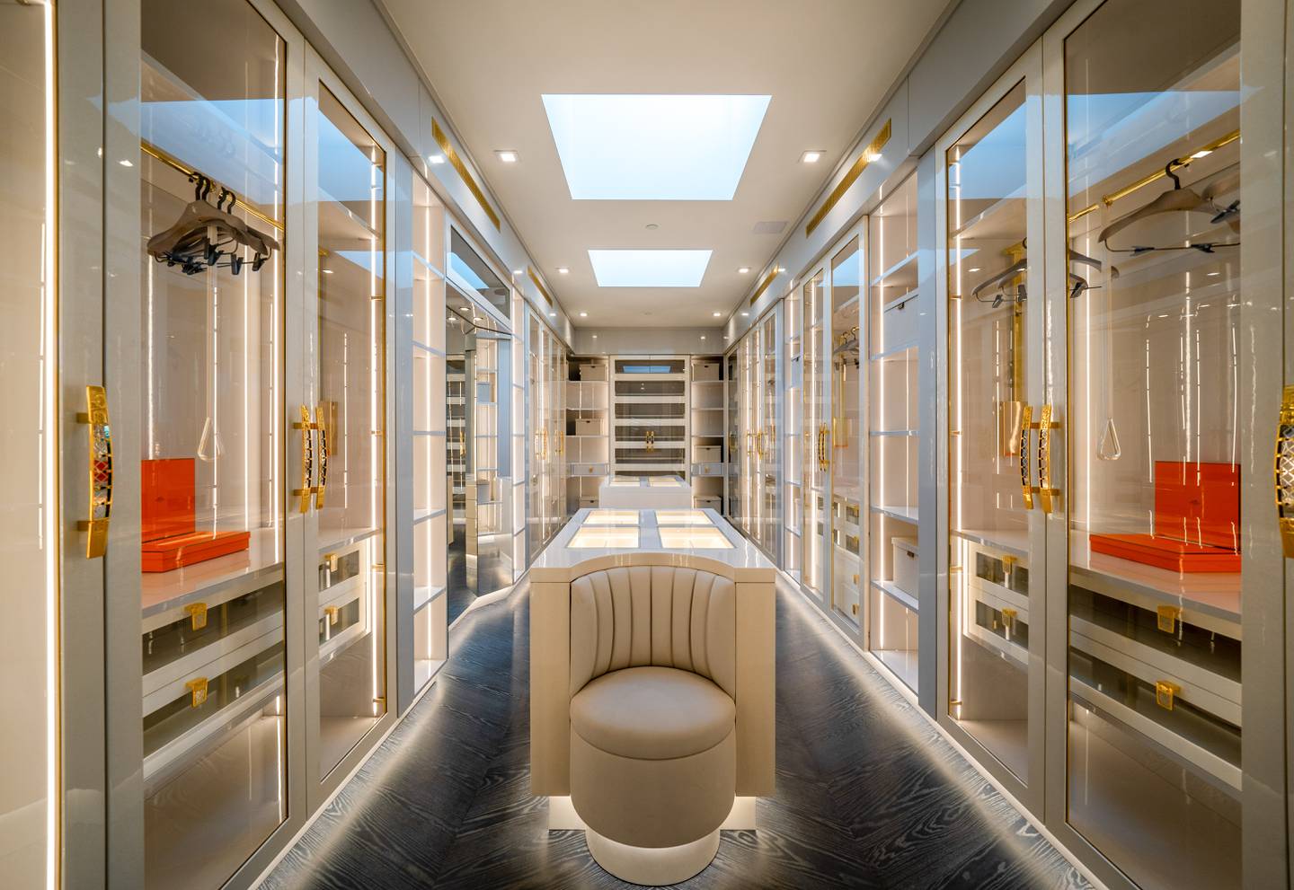 The walk-in wardrobe is the size of a boutique. Photo: Savills