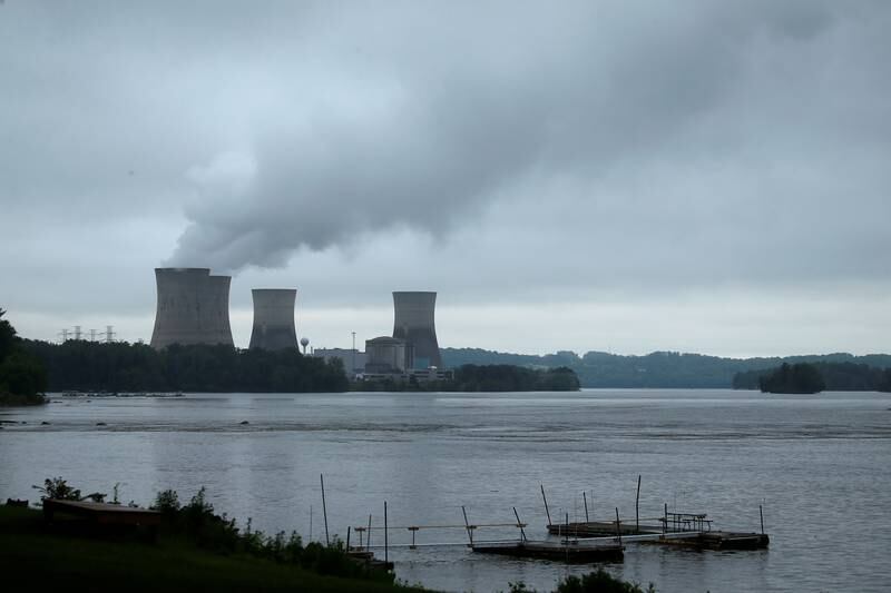 The Three Mile Island nuclear power plant is seen from Royalton, Pennsylvania. Reuters