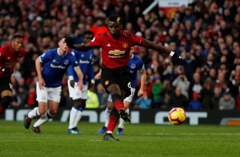 Pogba strikes for goal after about 27 steps. Action Images via Reuters