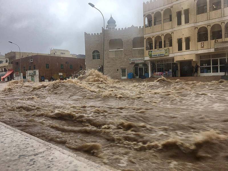 Heavy rains in Salalah. Photo: Marwa Ruqaishi 
