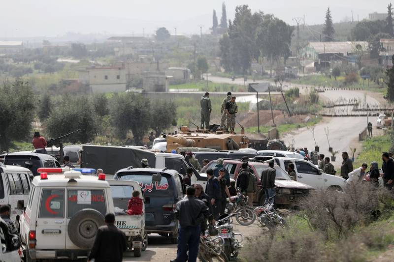 Turkish forces held a check point at the main road in Afrin, Syria March 20, 2018. REUTERS/Khalil Ashawi