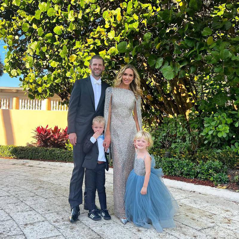 Eric Trump with wife Lara and their children. Instagram/ Lara Trump