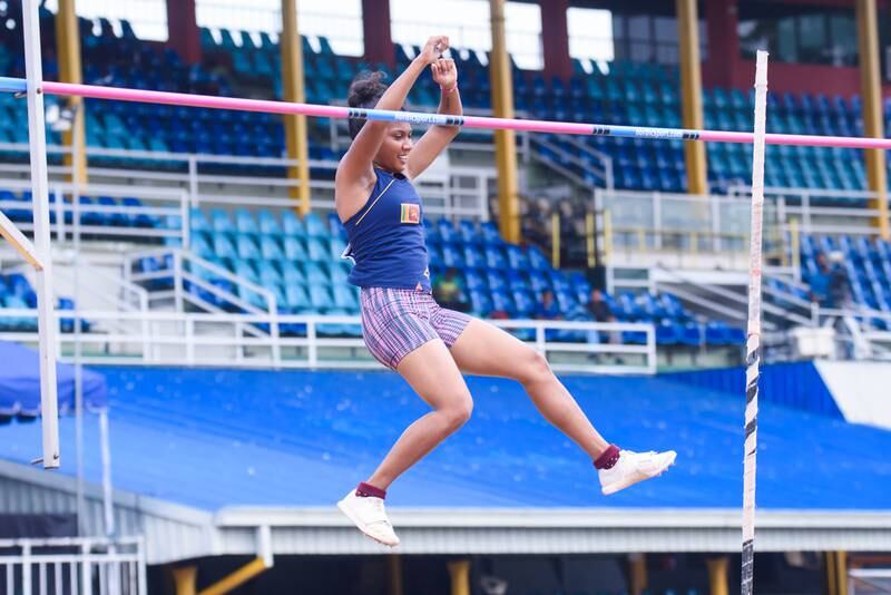 She is undefeated since 2018 with a pole vault national record of 3.71 metres. Photo: Waruna Lakmal