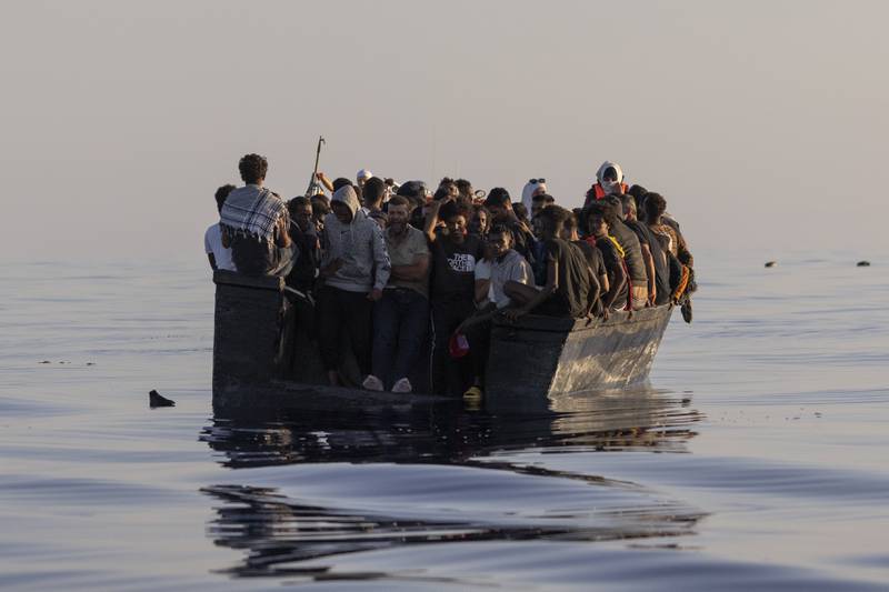 Tens of thousands of migrants from the Middle East and North Africa, such as these rescued off the Italian Lampedusa island on August 27, attempt to cross the Mediterranean Sea every year to reach European shores. AP