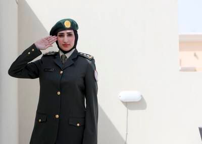 Capt Al Buainain, 31, a mother of three, started her military training at 21. Khushnum Bhandari / The National