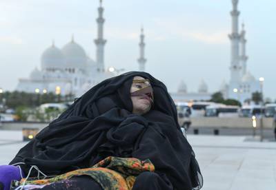 Abu Dhabi, United Arab Emirates - Munira Abdullah awakened from a 27-year-long vegetative state at Sheikh Zayed Grand Mosque. Khushnum Bhandari for The National
