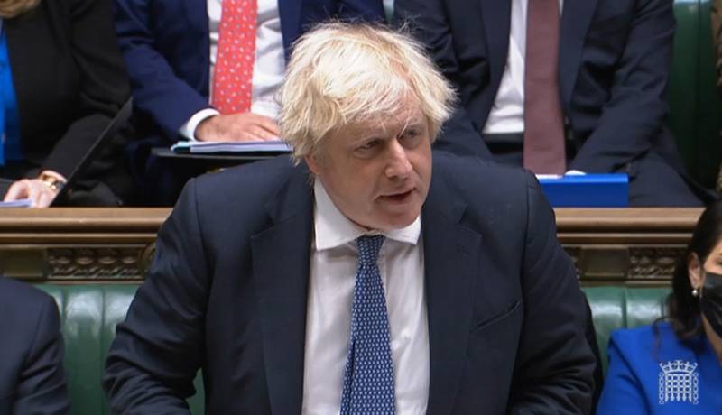 Boris Johnson speaks during Prime Minister's Questions in the House of Commons on Wednesday. PA