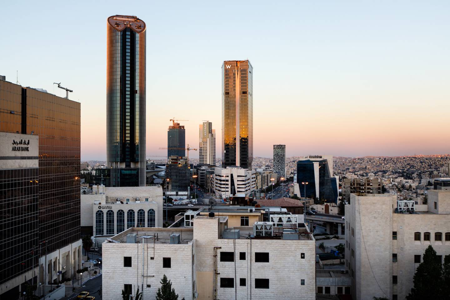 The city of Amman in Jordan. The country’s economy is expected to grow 2 per cent in 2021 and 2.7 per cent this year. Bloomberg