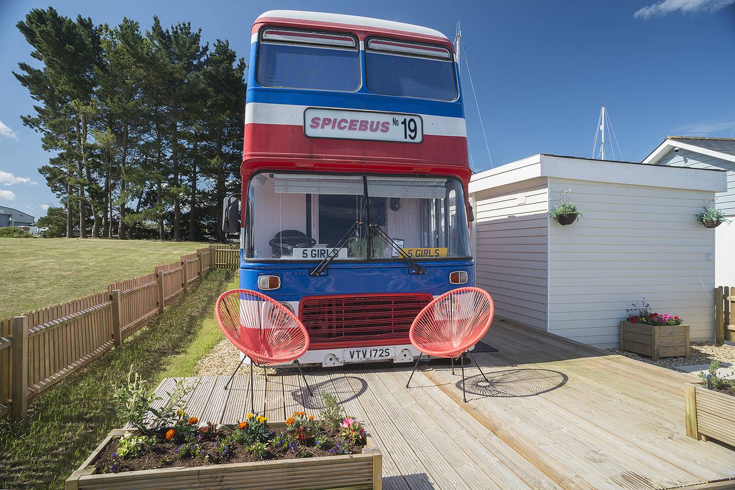 Fans can spend the night in the original Spice Bus from the 'Spice World' film. Photo: Island Harbour