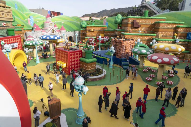 The interactive replica of Nintendo's lands and characters opened to the public on February 17. Bloomberg