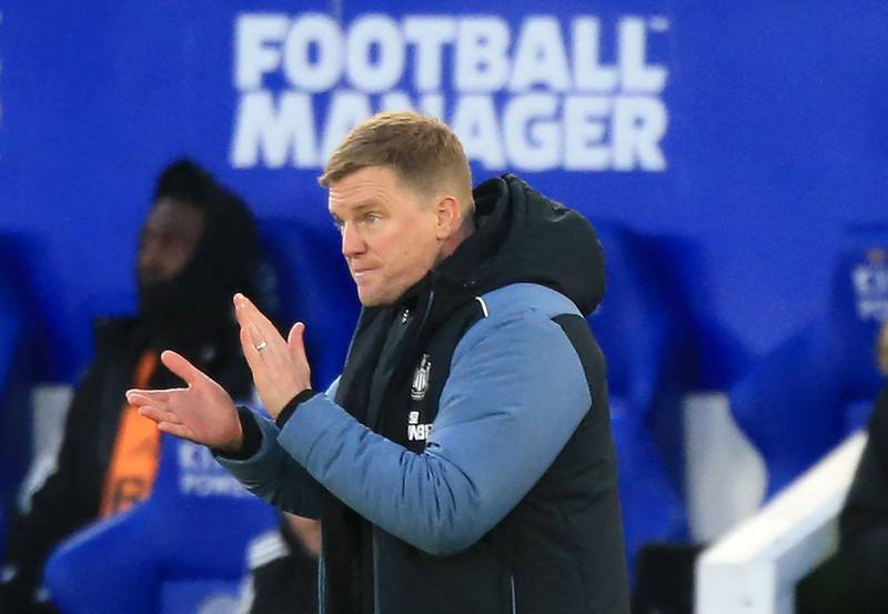 Newcastle manager Eddie Howe has guided his team into the Premier League top four this season. AFP