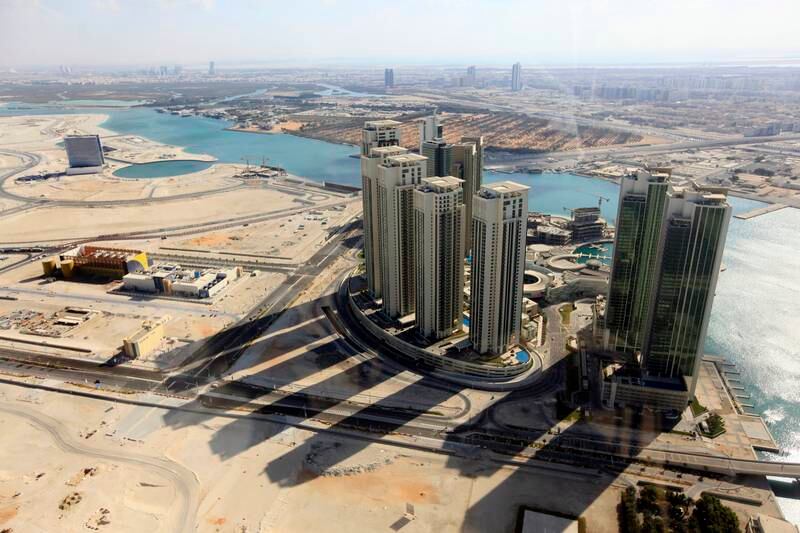ABU DHABI - 18MAR2012 - Al Reem island projects on progress in Abu Dhabi. Ravindranath K / The National