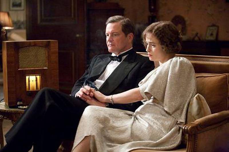 Colin Firth as King George VI and Helena Bonham Carter as the Queen Mother in Tom Hooper's film THE KING'S SPEECH. Photo by: Laurie Sparham/ The Weinstein Company